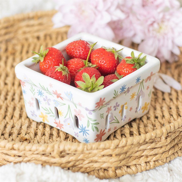 Spring Floral Print Ceramic Berry Basket | Inspired Creative Gifts | UK Supplier
