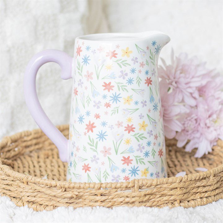 Spring Floral Print Ceramic Flower Jug | Inspired Creative Gifts | UK Supplier
