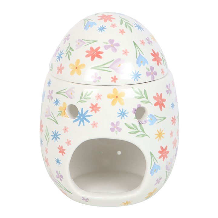Spring Floral Print Egg Oil Burner and Wax Warmer | Inspired Creative Gifts | UK Supplier
