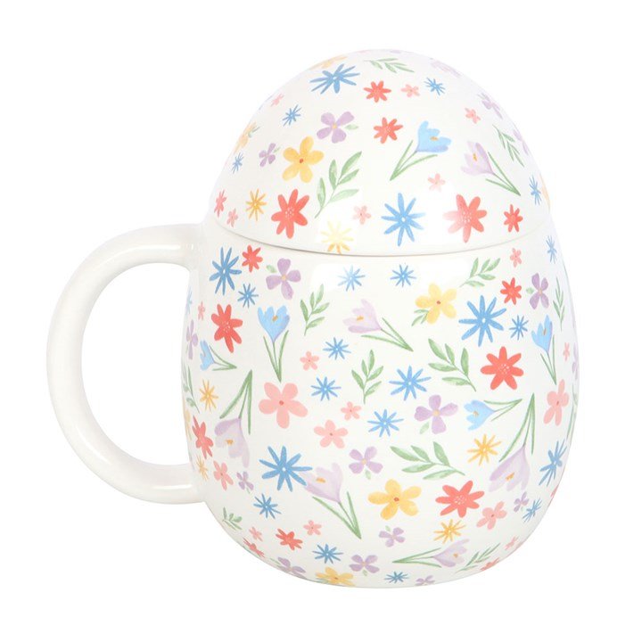 Spring Floral Print Egg Shaped Mug | Inspired Creative Gifts