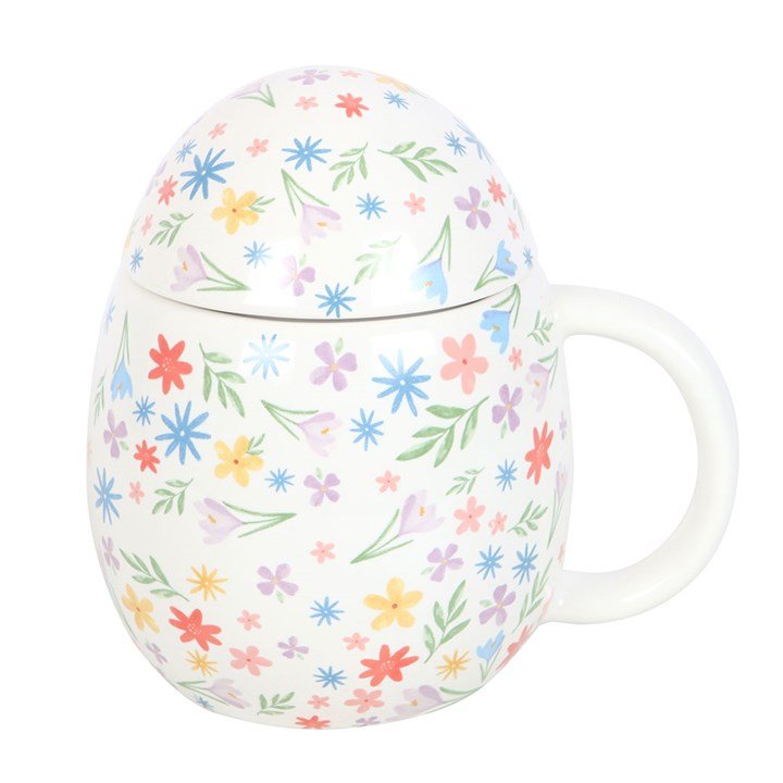 Spring Floral Print Egg Shaped Mug | Inspired Creative Gifts | UK Supplier