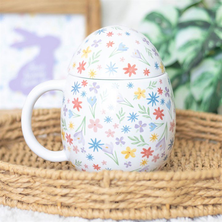 Spring Floral Print Egg Shaped Mug | Inspired Creative Gifts