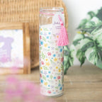 Spring Floral Print Fresh Linen Tube Candle | Inspired Creative Gifts | UK Supplier