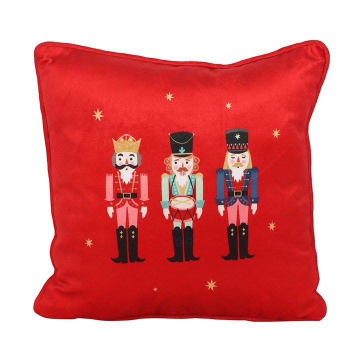 Square Nutcracker Cushion | Inspired Creative Gifts | UK Supplier