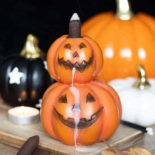 Stacked Pumpkins Backflow Incense Burner | Inspired Creative Gifts | UK Supplier