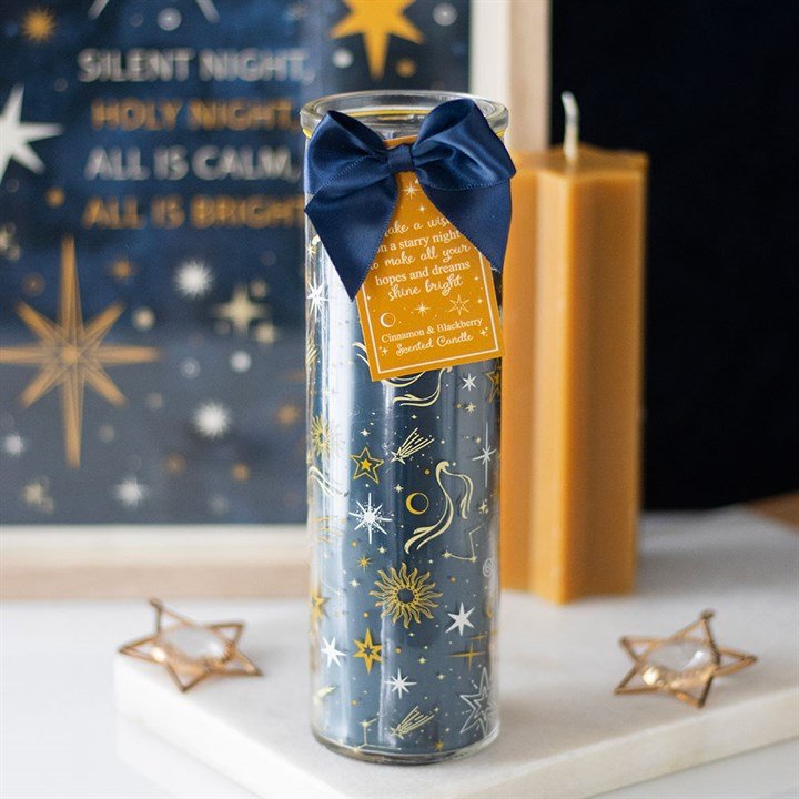 Starry Night Cinnamon & Blackberry Tube Candle | Inspired Creative Gifts | UK Supplier