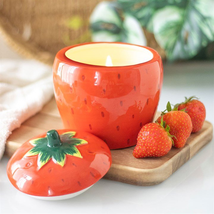 Strawberry Shaped Candle Jar | Inspired Creative Gifts | UK Supplier
