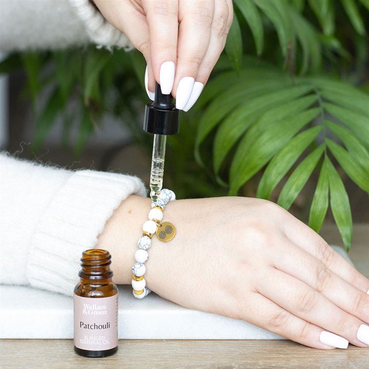 Stress Less Howlite Crystal Essential Oil Bracelet | Inspired Creative Gifts | UK Supplier
