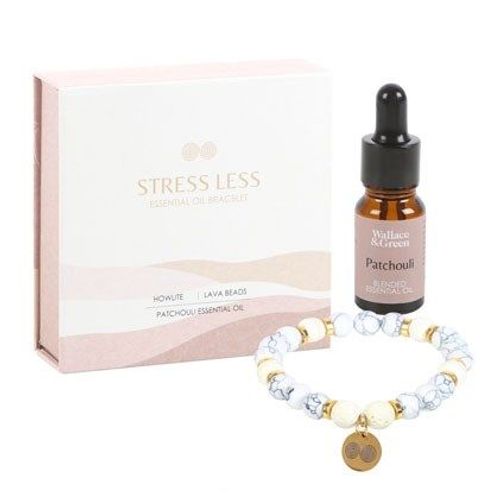 Stress Less Howlite Crystal Essential Oil Bracelet | Inspired Creative Gifts | UK Supplier