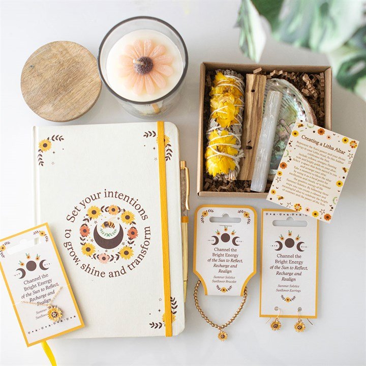 Summer Solstice Intention Journal with Citrine Pen | Inspired Creative Gifts | UK Supplier