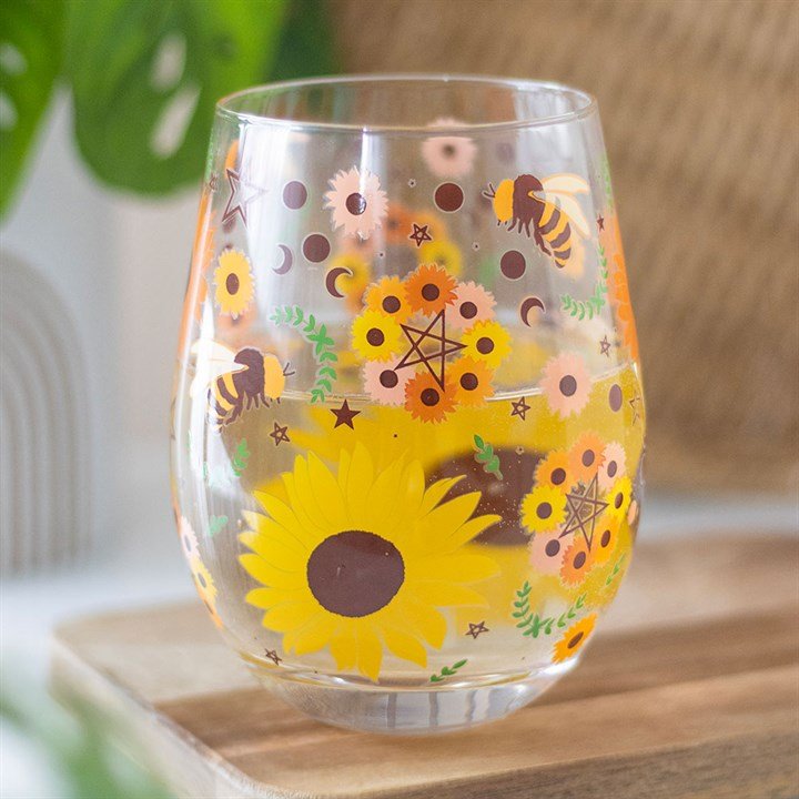 Summer Solstice Print Stemless Glass | Inspired Creative Gifts | UK Supplier