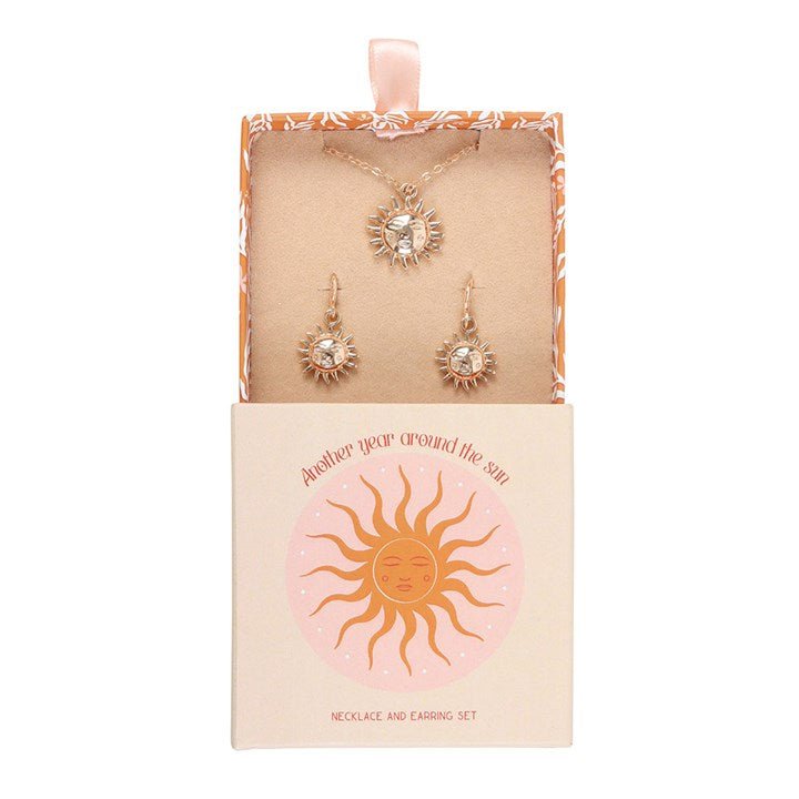 Sun Earring and Necklace Set | Inspired Creative Gifts | UK Supplier