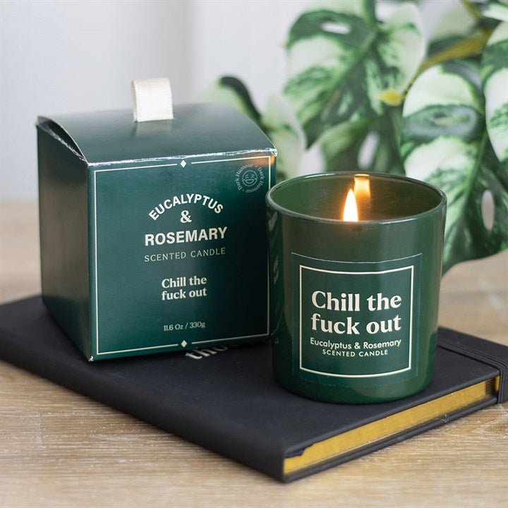 Sweary Chill Out Eucalyptus & Rosemary Candle | Inspired Creative Gifts | UK Supplier