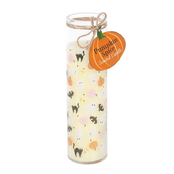 Sweet and Spooky Print Candy Corn Tube Candle | Inspired Creative Gifts | UK Supplier