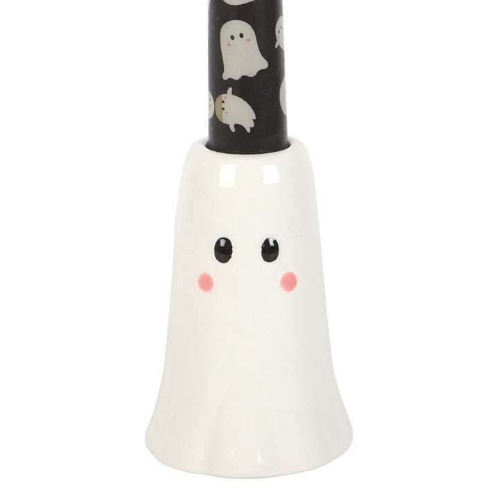 Sweet Ghost Candle Holder with Taper Candle | Inspired Creative Gifts | UK Supplier