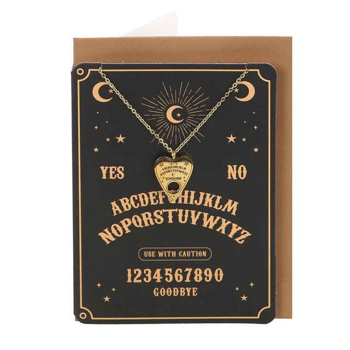 Talking Board Planchette Necklace Greeting Card | Inspired Creative Gifts | UK Supplier