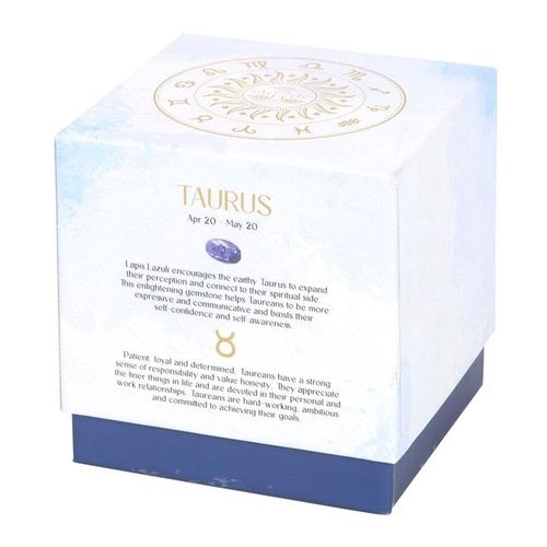 Taurus Amber & Vanilla Gemstone Zodiac Candle | Inspired Creative Gifts | UK Supplier