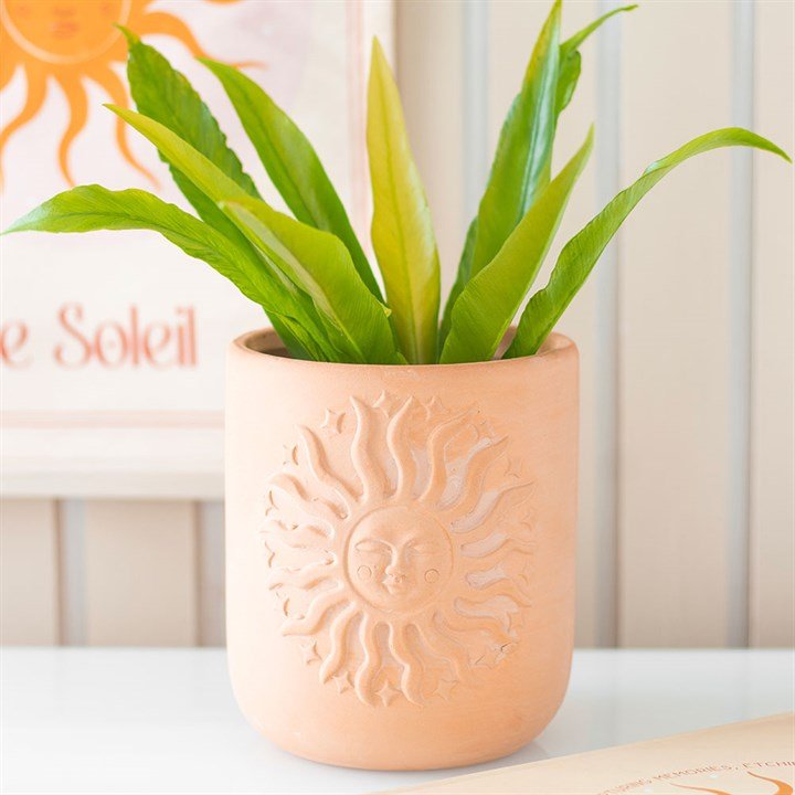 Terracotta Sun Plant Pot | Inspired Creative Gifts | UK Supplier