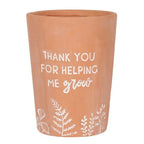 Thank You For Helping Me Grow Terracotta Plant Pot | Inspired Creative Gifts | UK Supplier