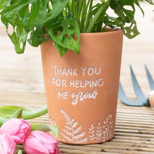 Thank You For Helping Me Grow Terracotta Plant Pot | Inspired Creative Gifts | UK Supplier