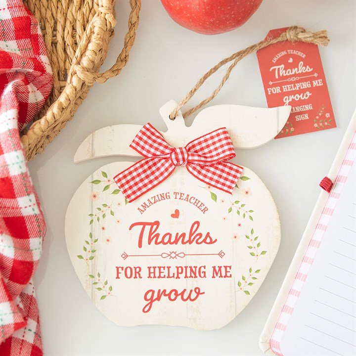 Thanks for Helping Me Grow Apple Hanging Decoration | Inspired Creative Gifts | UK Supplier