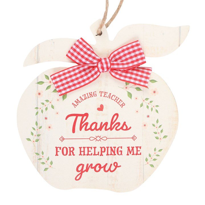 Thanks for Helping Me Grow Apple Hanging Decoration | Inspired Creative Gifts | UK Supplier