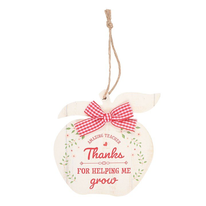 Thanks for Helping Me Grow Apple Hanging Decoration | Inspired Creative Gifts | UK Supplier