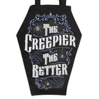 The Creepier the Better Coffin Shaped Tote Bag | Inspired Creative Gifts | UK Supplier