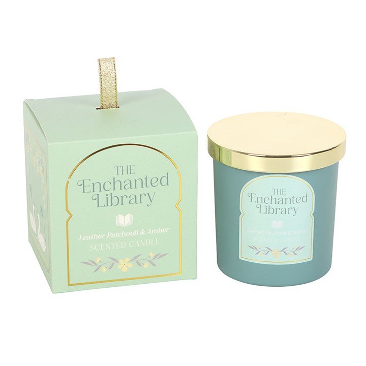 The Enchanted Library Leather, Patchouli & Amber Candle | Inspired Creative Gifts | UK Supplier