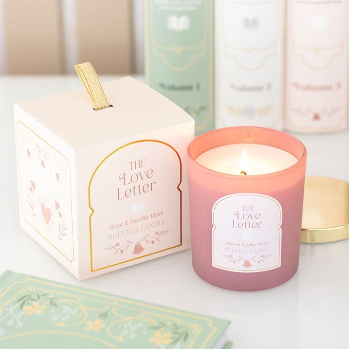 The Love Letter Rose & Vanilla Musk Candle | Inspired Creative Gifts | UK Supplier
