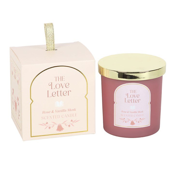 The Love Letter Rose & Vanilla Musk Candle | Inspired Creative Gifts | UK Supplier