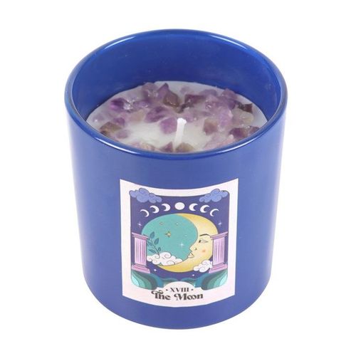 The Moon Amethyst Crystal Chip Candle | Inspired Creative Gifts | UK Supplier