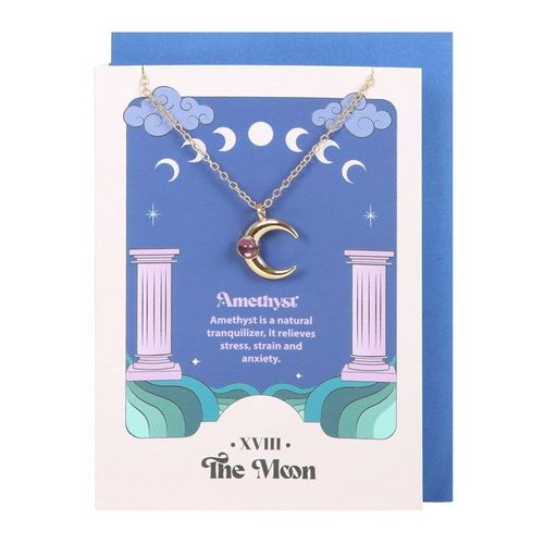 The Moon Celestial Amethyst Necklace Card | Inspired Creative Gifts | UK Supplier
