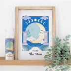 The Moon Celestial Framed Wall Print | Inspired Creative Gifts | UK Supplier