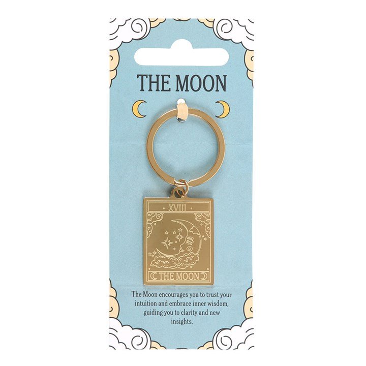 The Moon Vintage Tarot Keyring | Inspired Creative Gifts | UK Supplier
