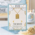 The Moon Vintage Tarot Necklace on Greeting Card | Inspired Creative Gifts | UK Supplier