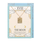 The Moon Vintage Tarot Necklace on Greeting Card | Inspired Creative Gifts | UK Supplier