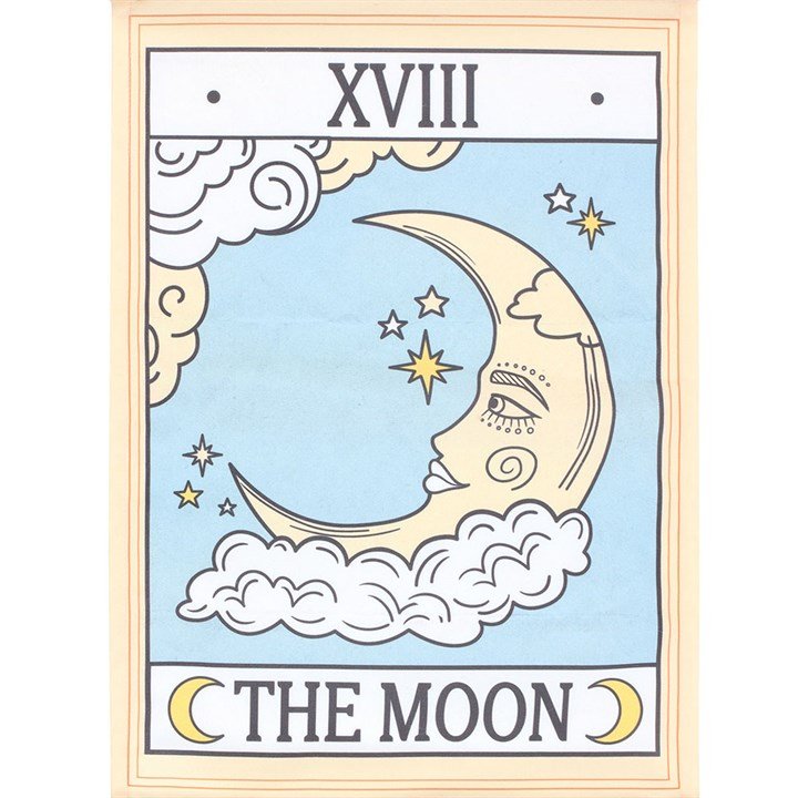 The Moon Vintage Tarot Wall Hanging | Inspired Creative Gifts | UK Supplier