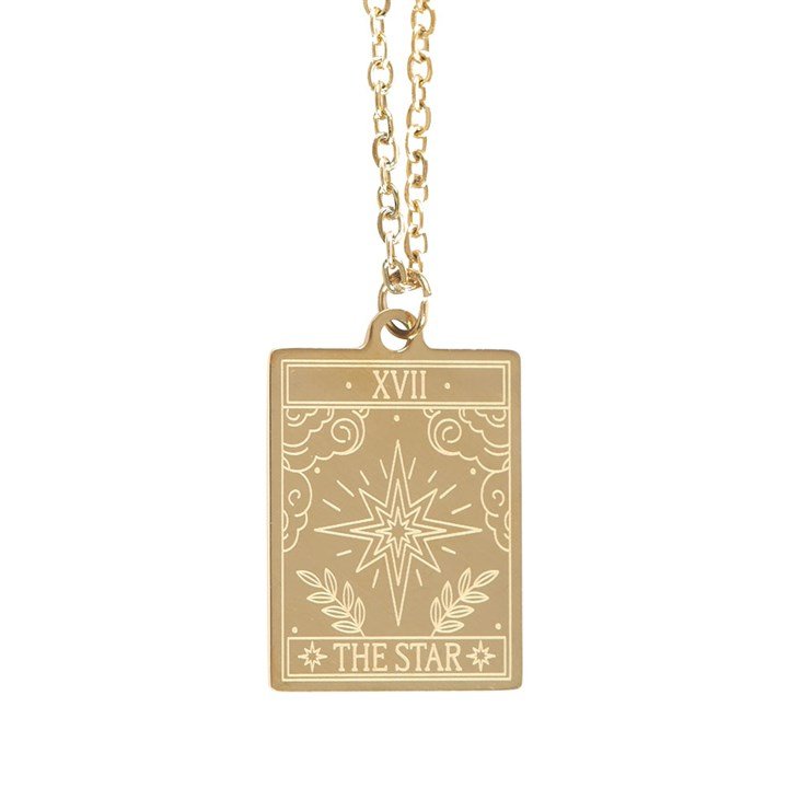 The Star Vintage Tarot Necklace on Greeting Card | Inspired Creative Gifts | UK Supplier