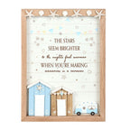 The Stars Seem Brighter 3D Shell Caravan Plaque | Inspired Creative Gifts | UK Supplier