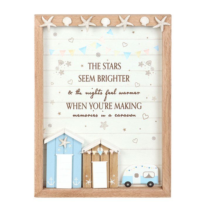 The Stars Seem Brighter 3D Shell Caravan Plaque | Inspired Creative Gifts | UK Supplier