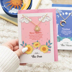 The Sun Celestial Rose Quartz Necklace Card | Inspired Creative Gifts | UK Supplier