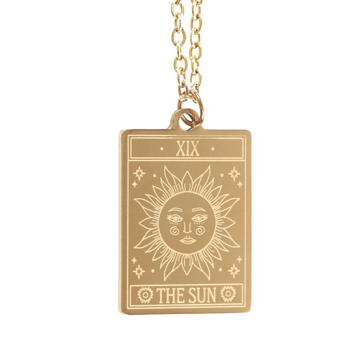 The Sun Vintage Tarot Necklace on Greeting Card | Inspired Creative Gifts | UK Supplier