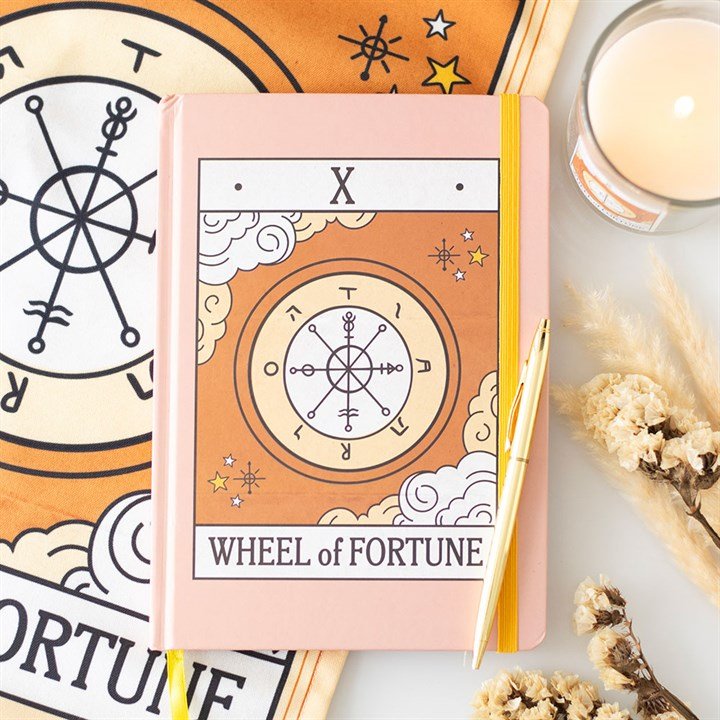 The Wheel of Fortune Vintage Tarot A5 Notebook | Inspired Creative Gifts | UK Supplier