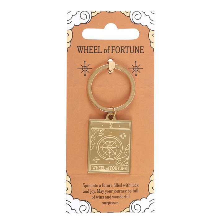 The Wheel of Fortune Vintage Tarot Keyring | Inspired Creative Gifts