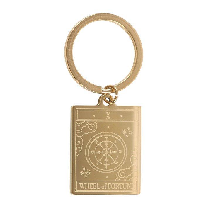 The Wheel of Fortune Vintage Tarot Keyring | Inspired Creative Gifts | UK Supplier