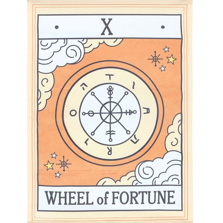 The Wheel of Fortune Vintage Tarot Wall Hanging | Inspired Creative Gifts | UK Supplier