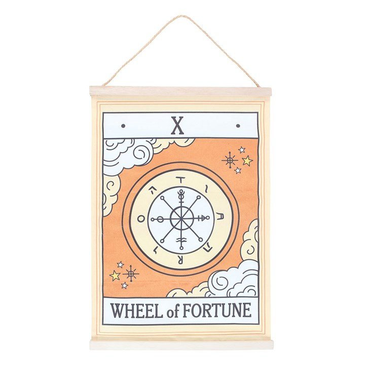 The Wheel of Fortune Vintage Tarot Wall Hanging | Inspired Creative Gifts | UK Supplier