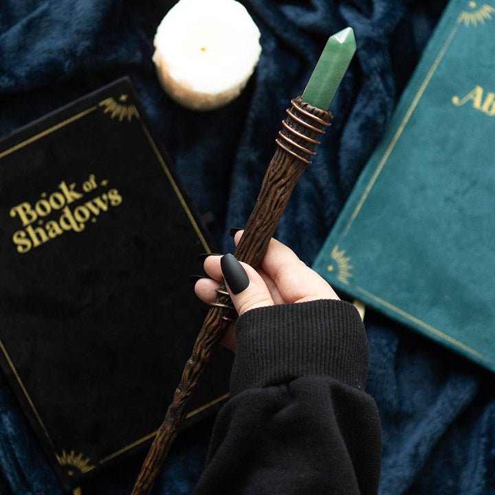 Thin Abundance Green Aventurine Crystal Wand | Inspired Creative Gifts | UK Supplier