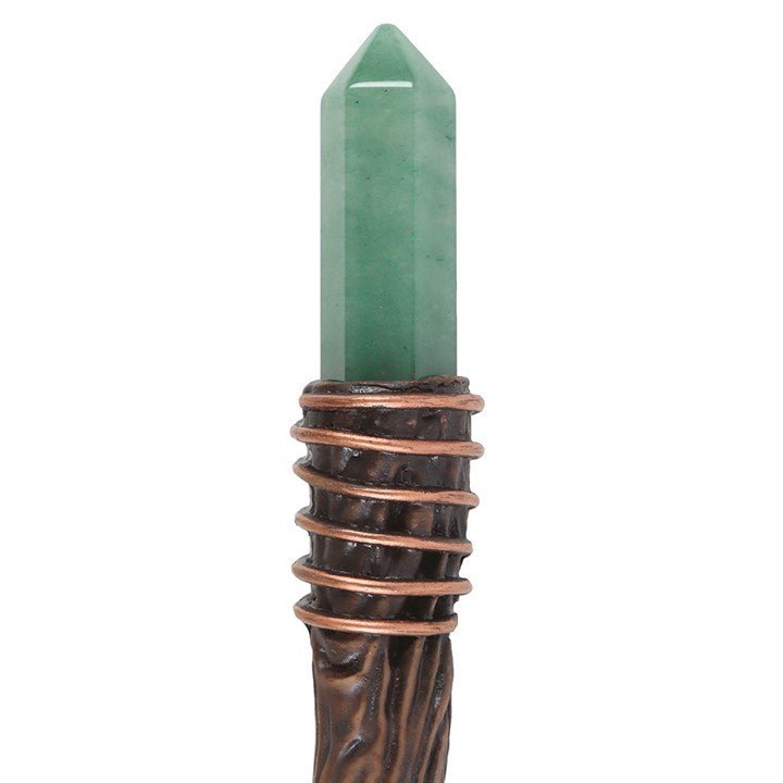 Thin Abundance Green Aventurine Crystal Wand | Inspired Creative Gifts | UK Supplier